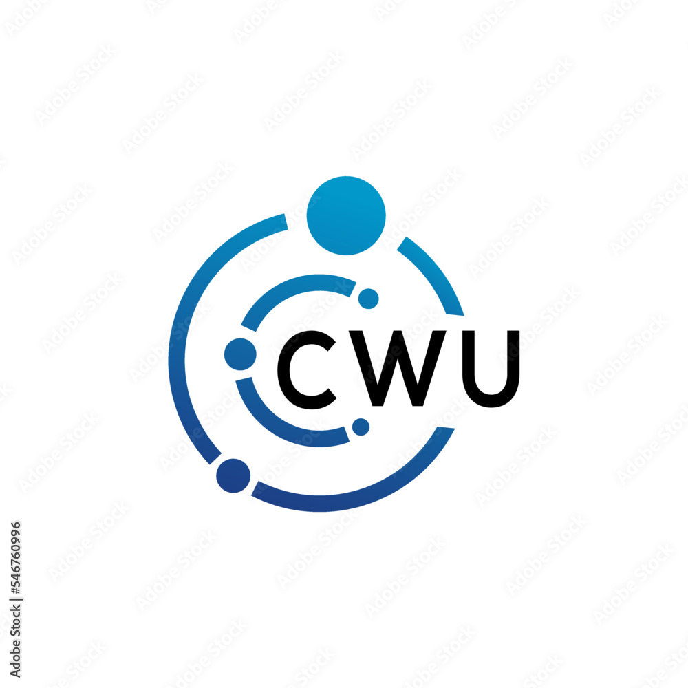 CWU letter logo design on white background. CWU creative initials letter logo concept. CWU letter design. CWU letter logo design on white background. CWU creative initials letter logo concept. CWU letter design.