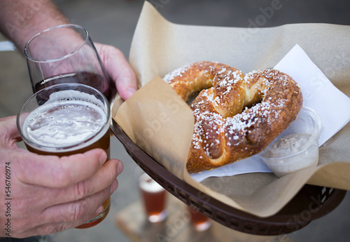 Beer and pretzels