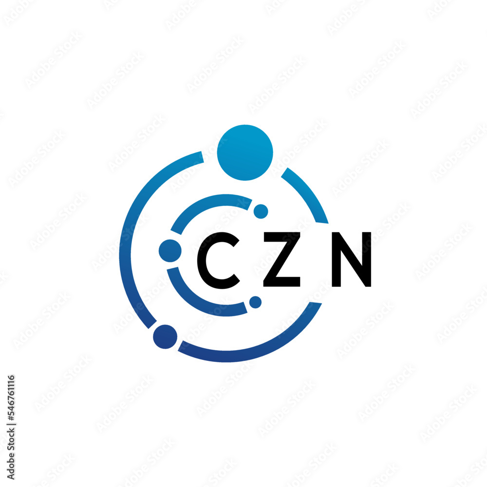 CZN letter logo design on white background. CZN creative initials letter logo concept. CZN letter design. CZN letter logo design on white background. CZN creative initials letter logo concept. CZN letter design.
