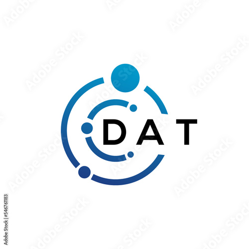 DAT letter logo design on  white background. DAT creative initials letter logo concept. DAT letter design.