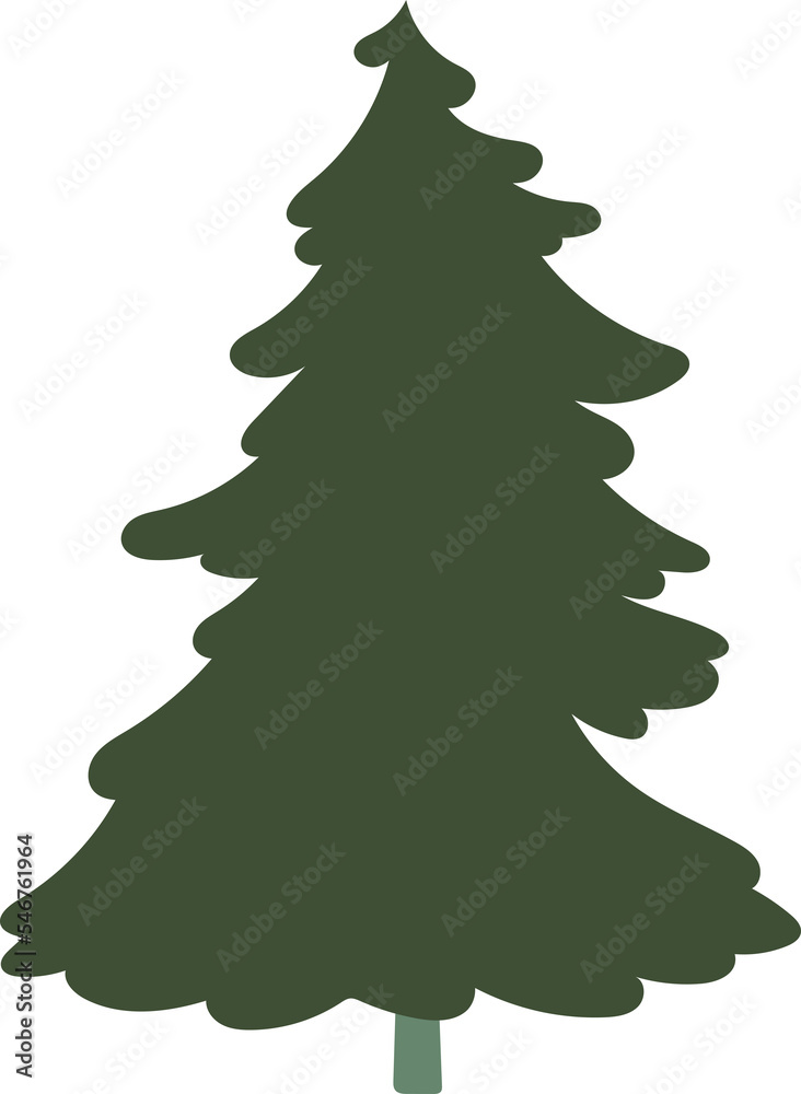 Fototapeta premium Hand drawn christmas tree