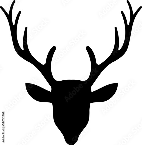 Christmas antler silhouette vector