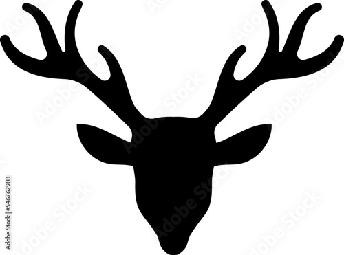 Christmas antler silhouette vector