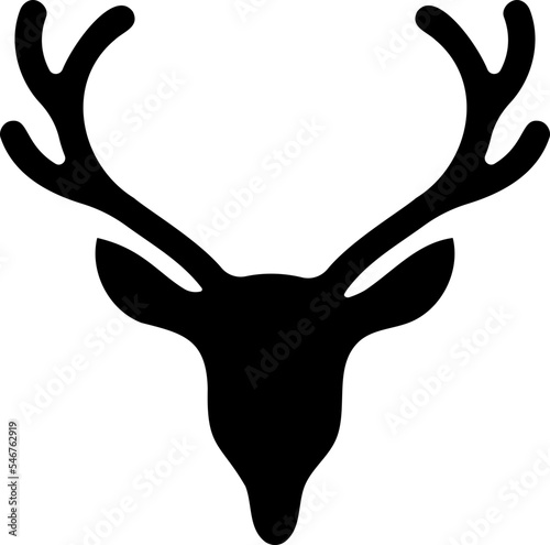 Christmas antler silhouette vector