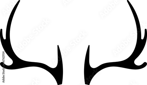 Christmas antler silhouette vector