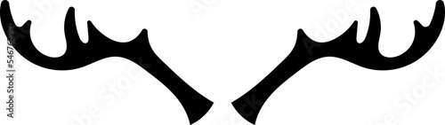 Christmas antler silhouette vector