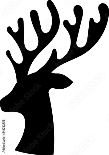 Christmas antler silhouette vector