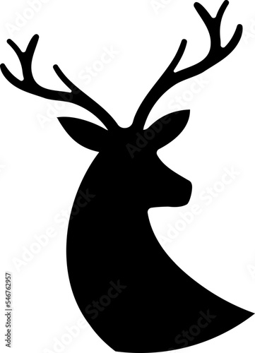 Christmas antler silhouette vector