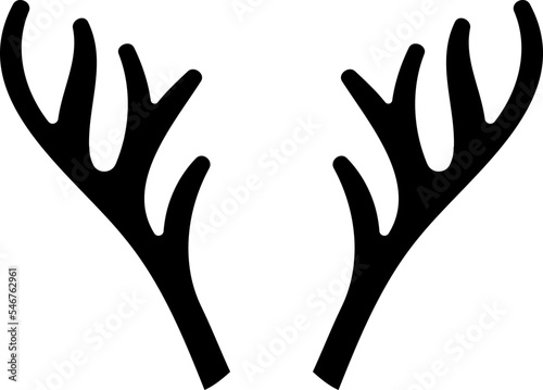 Christmas antler silhouette vector