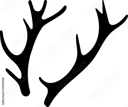Christmas antler silhouette vector