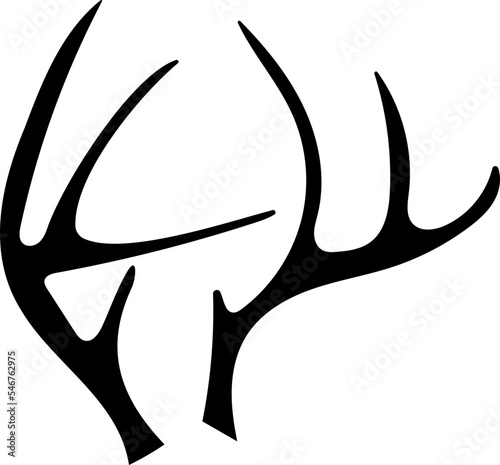 Christmas antler silhouette vector