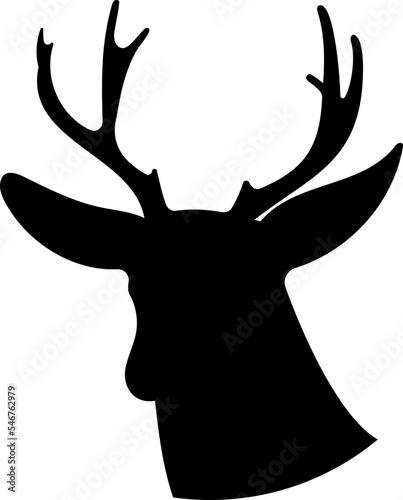 Christmas antler silhouette vector