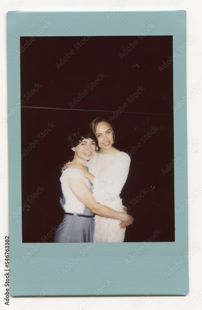 Two girlfriends at night on a wedding Two girlfriends at night on a wedding