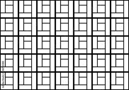 Black and white geometric mosaic background vector illustration. Abstract vector background for use in design. Geometry pattern.