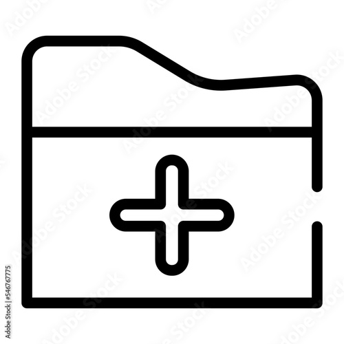 add folder line icon