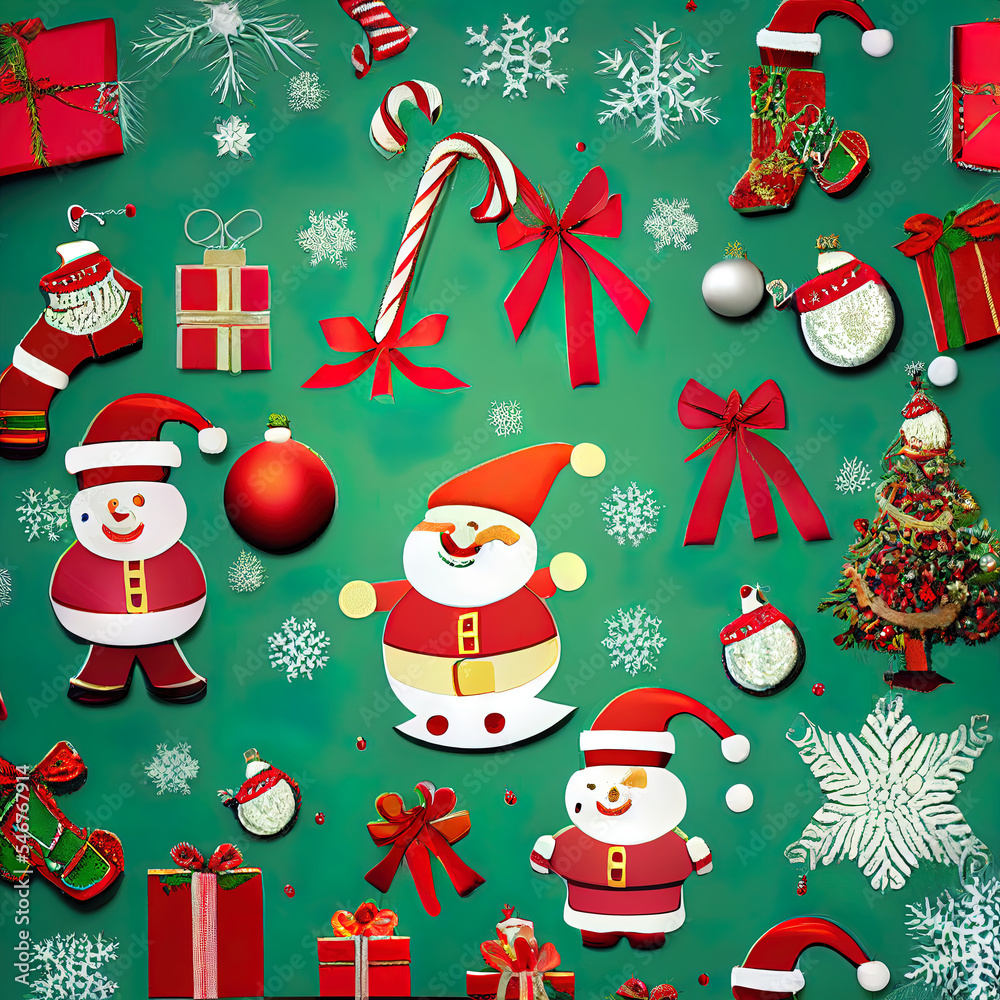 Christmas elements pattern Christmas elements pattern
