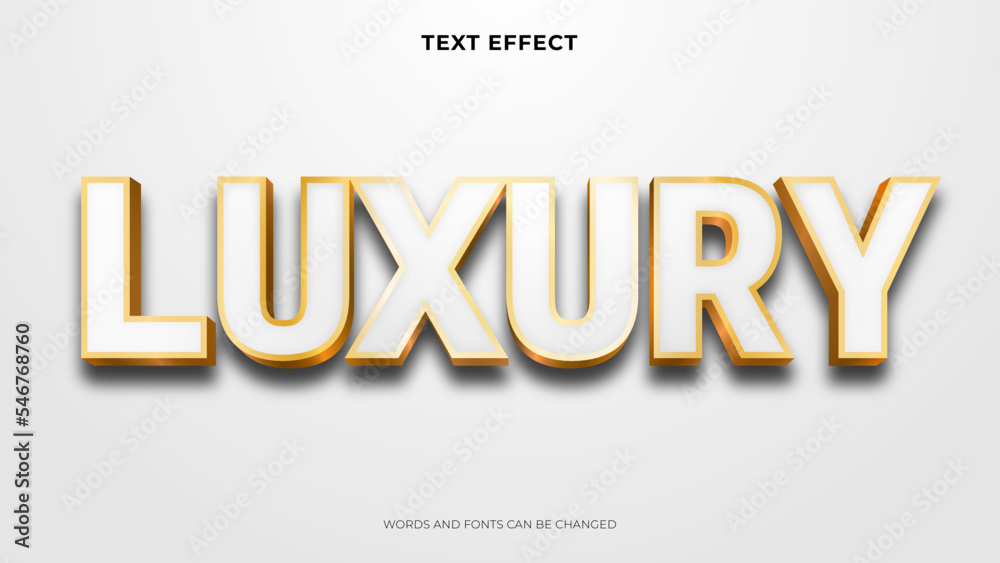 Editable luxury text effect, golden text effect