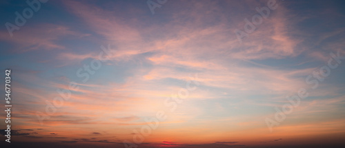 sunset sky with clouds background  © Hide_Studio