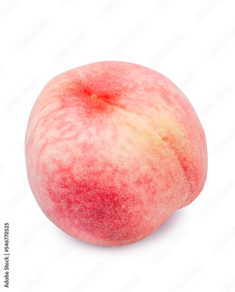 Pink Peach on White With clipping path, Peach fruit isolated on white background. Pink Peach on White With clipping path, Peach fruit isolated on white background.