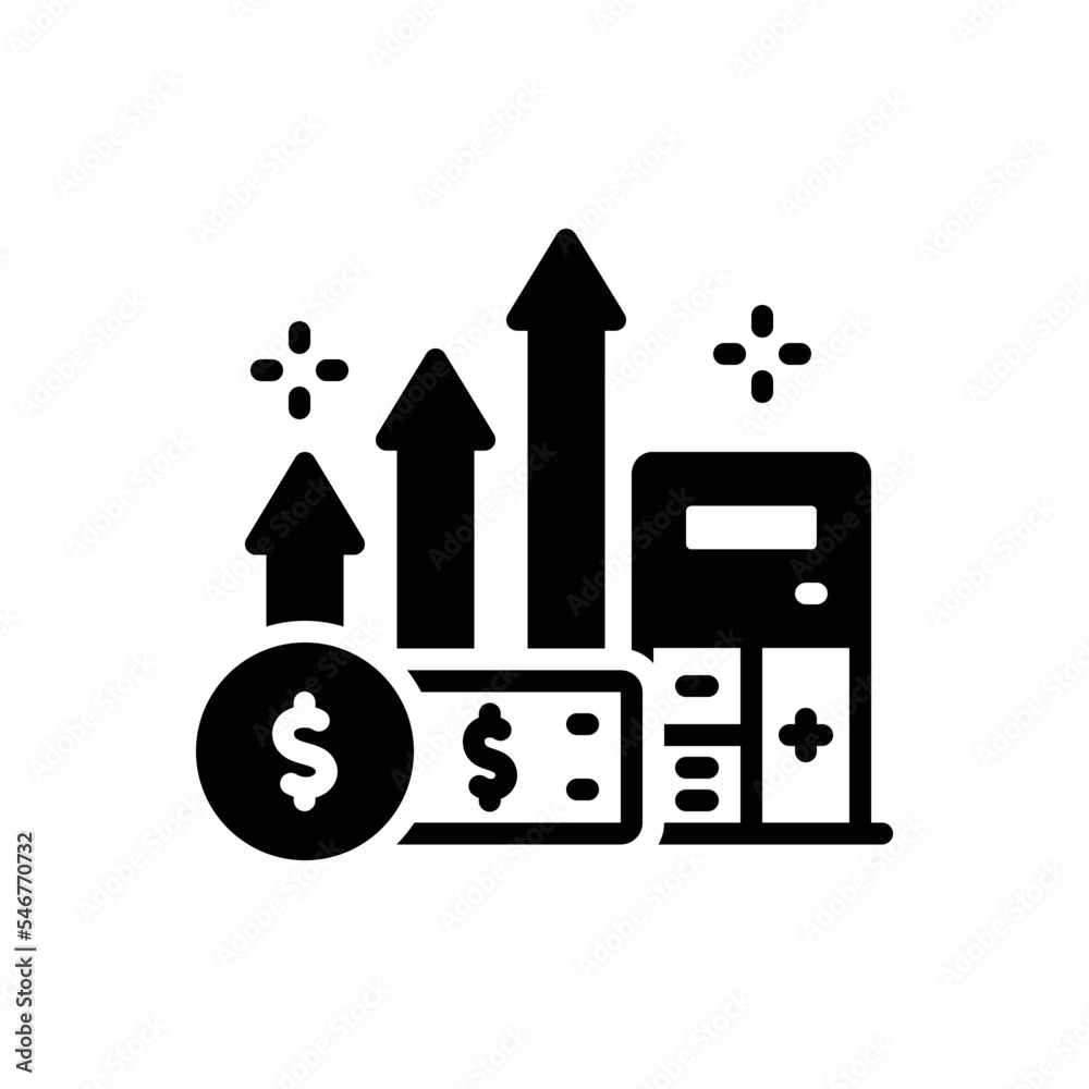 Black solid icon for financial Black solid icon for financial