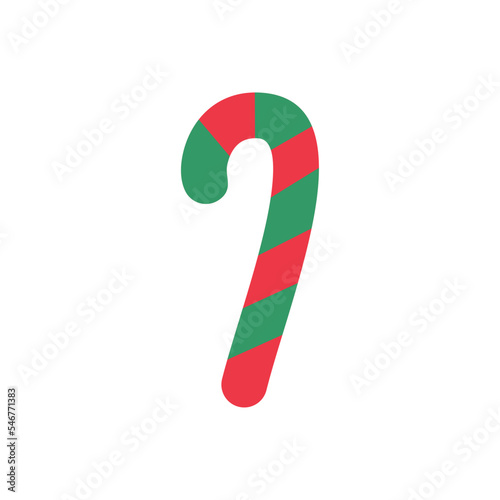 christmas licorice candy isolated on white background