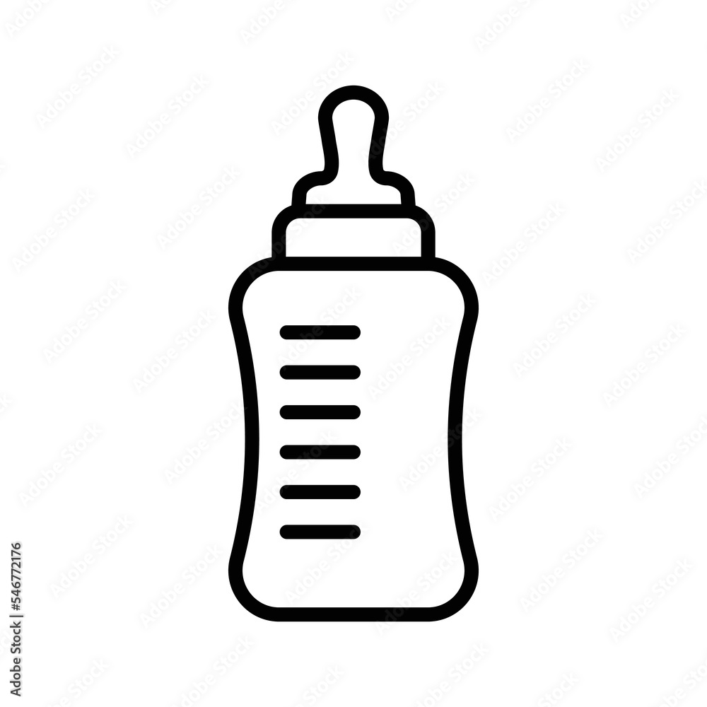 baby bottle icon vector design template in white background baby bottle icon vector design template in white background