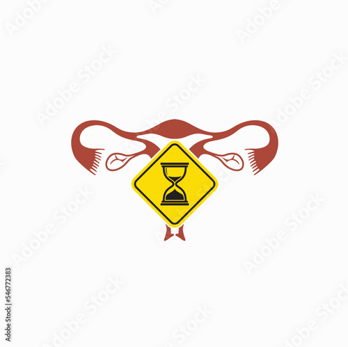 illustration of menopause, vector art. 