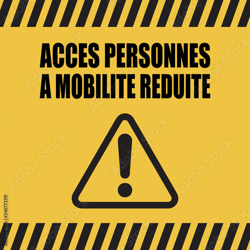 Logo accès personnes à mobilité réduite.