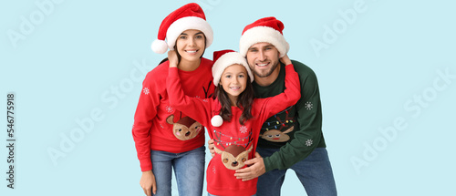 Happy family in Christmas s...