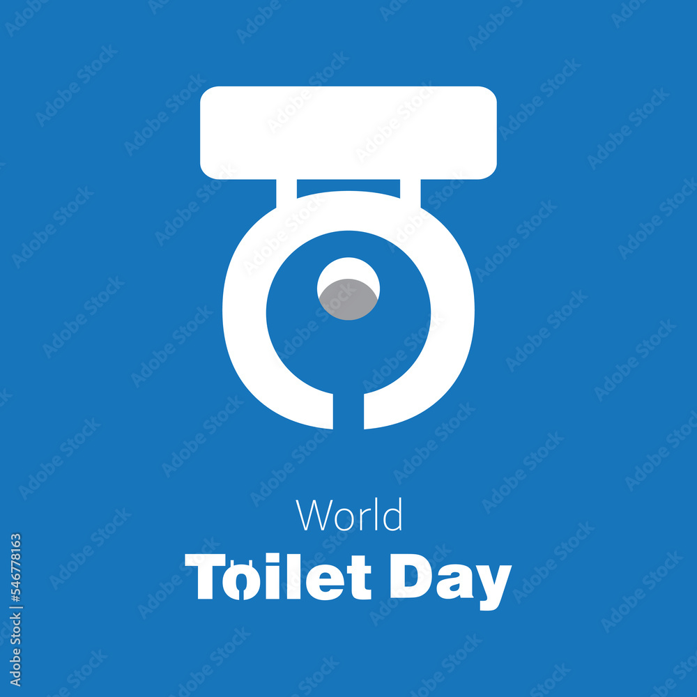 Vector illustration of World Toilet Day. Toilet seat concept for world