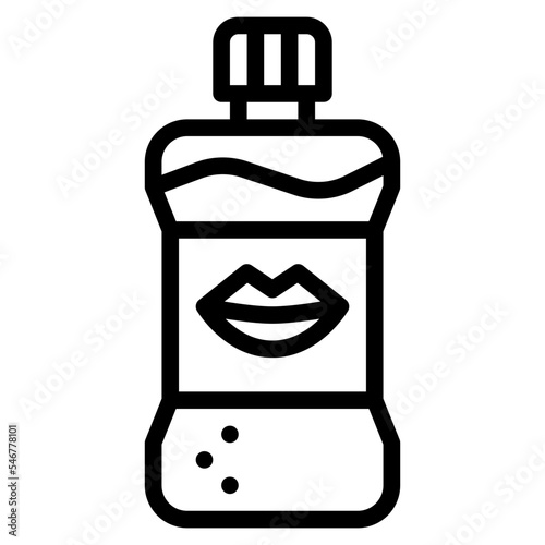 mouthwash hygienic dental cleaning icon