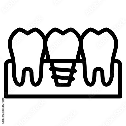 dental implant treatment healthcare dental icon