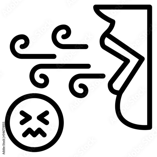 bad breath mouth smell dental icon