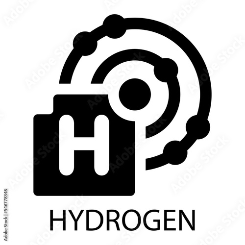Hydrogen science icon vector illustration