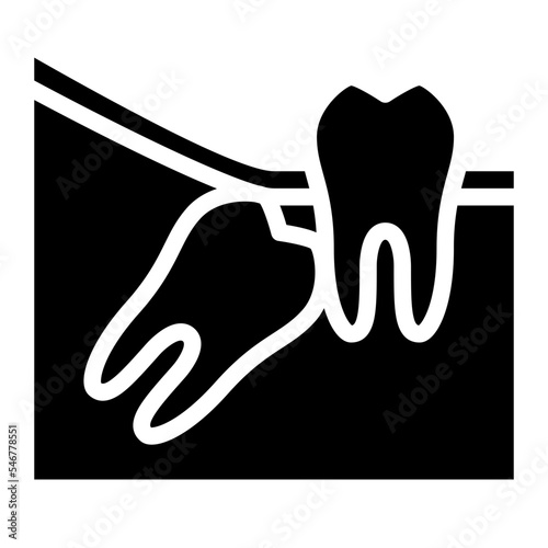 wisdom teeth angular dental gum icon