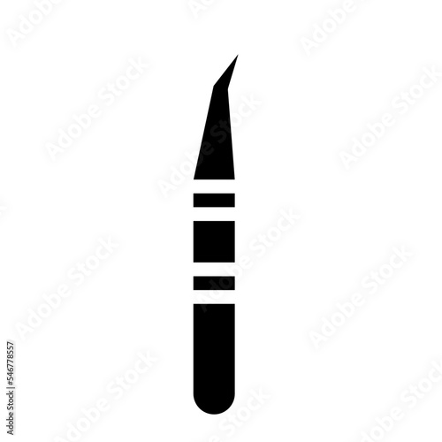 tweezers dental tool dentistry icon