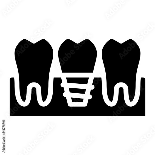dental implant treatment healthcare dental icon