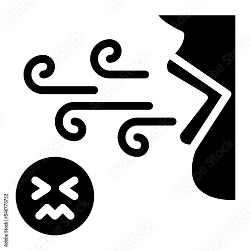 bad breath mouth smell dental icon