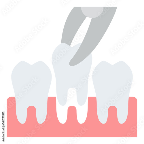 tooth extraction dental treatment dentistry icon