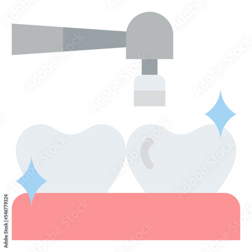 teeth polishing tooth dental healthcare icon