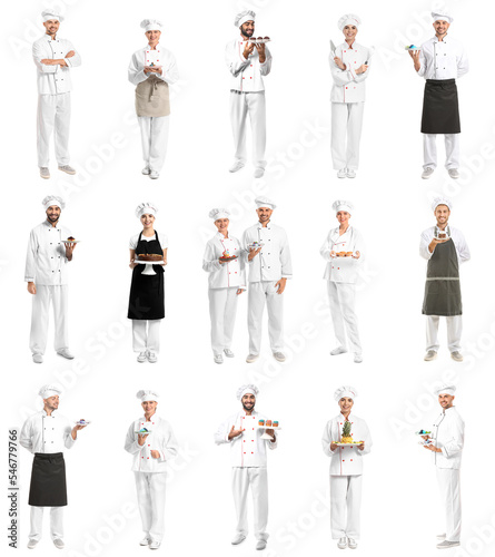 Set of confectioners isolat...