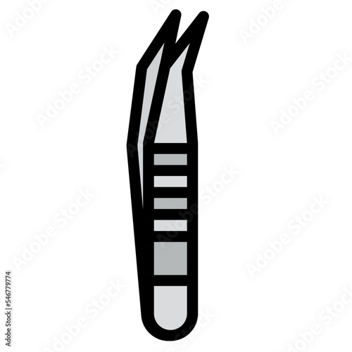tweezers dental tool dentistry icon