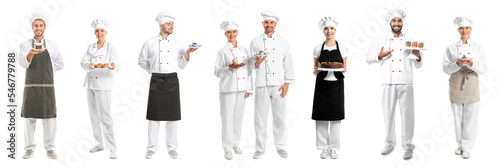 Set of confectioners isolat...