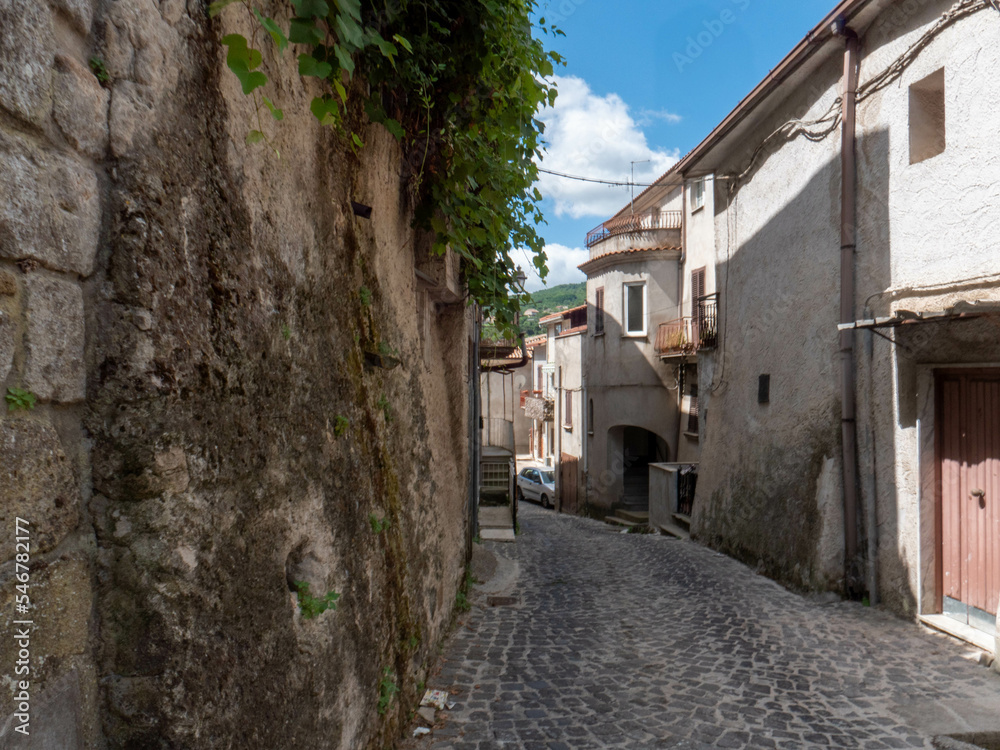 Pietravairano, a medieval village in the province of Caserta, Italy.