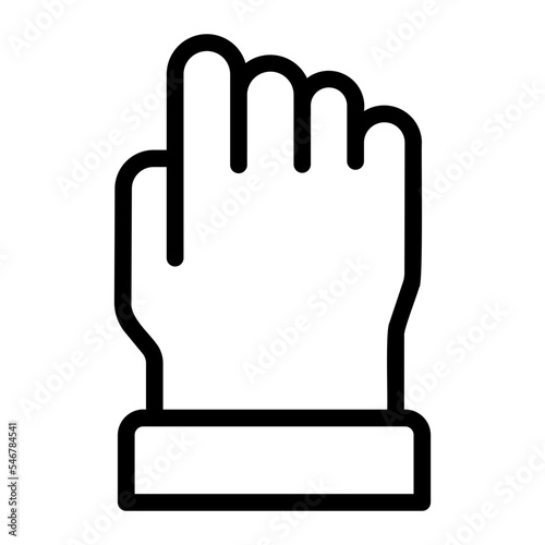 fist line icon