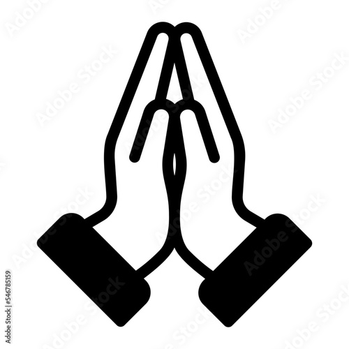 pray glyph icon