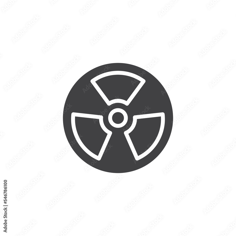 Radiation hazard sign vector icon Radiation hazard sign vector icon