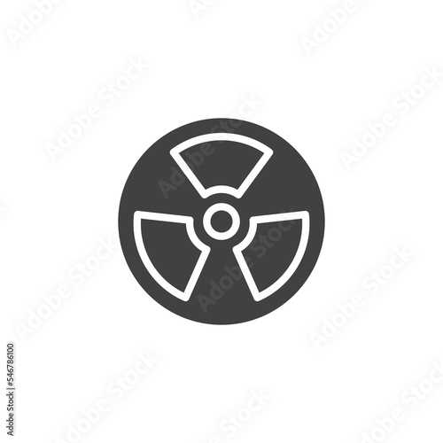 Radiation hazard sign vector icon