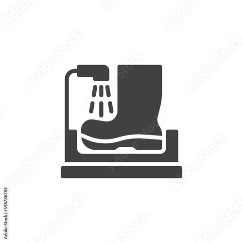 Wash your boots vector icon