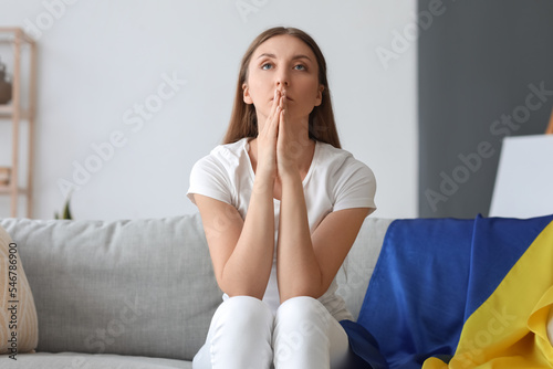 Young woman with Ukrainian ...
